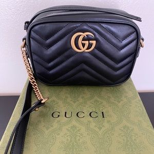COPY - Gucci Marmont black mini crossbody handbag